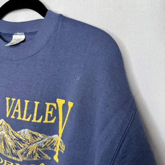 FRUIT OF THE LOOM / vintage blue yellow Death Valley NP crewneck sweatshirt / M - Picture 3 of 7